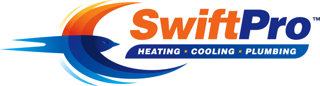 SwiftPro logo: Heating, cooling, and plumbing services in Northern Virginia.