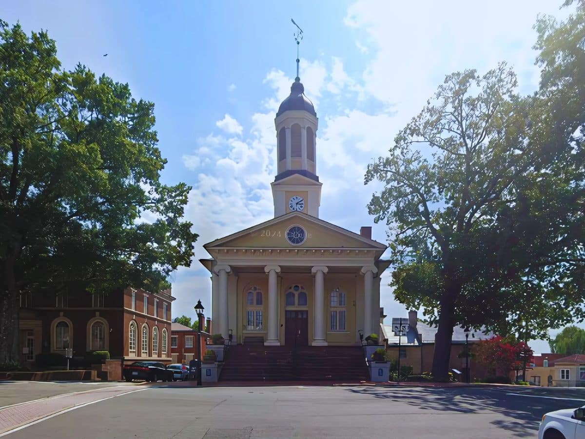 Fauquier County Courthouse in Virginia, supporting seasonal AC care for rural Northern Virginia properties.