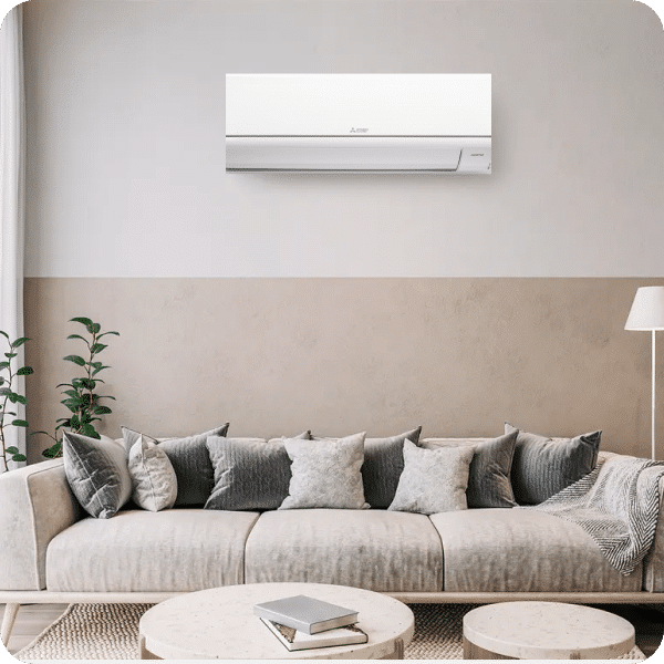 Mitsubishi ductless mini split indoor wall unit